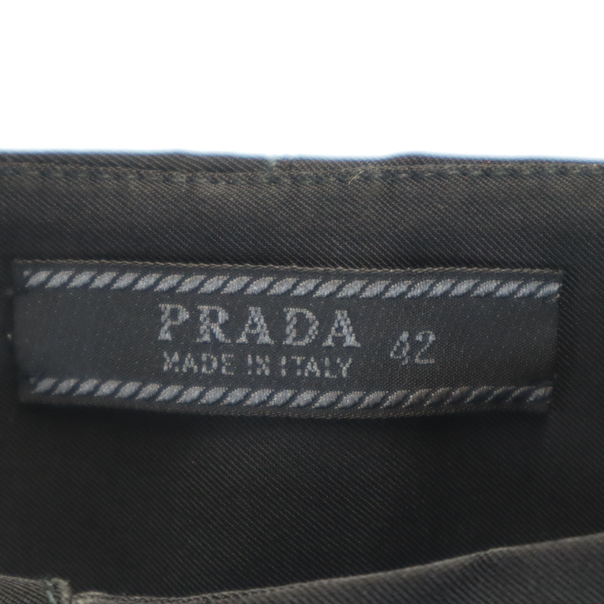 PRADA Italian Nylon Pants Black Size 42