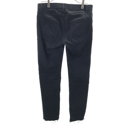 SAINT LAURENT Cut-Off Detail Black Pants Size W29
