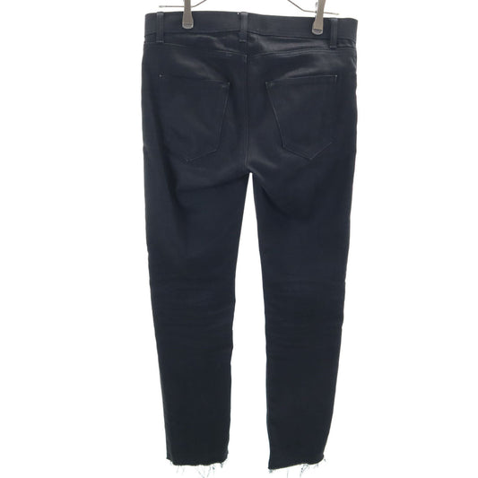 SAINT LAURENT Cut-Off Detail Black Pants Size W29