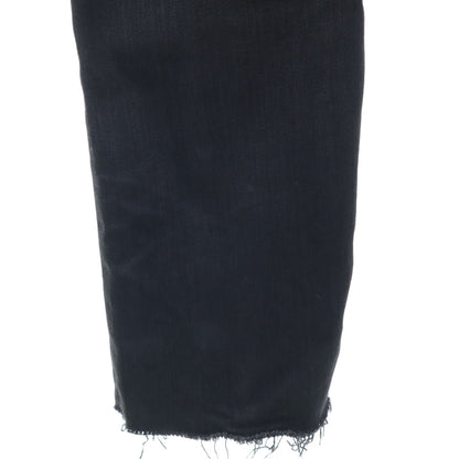 SAINT LAURENT Cut-Off Detail Black Pants Size W29