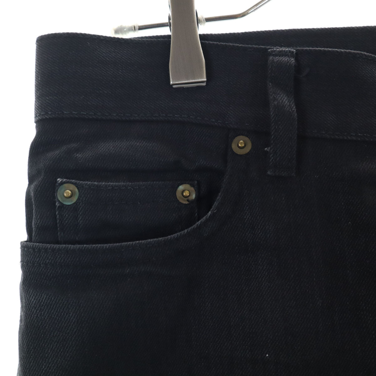 SAINT LAURENT Cut-Off Detail Black Pants Size W29