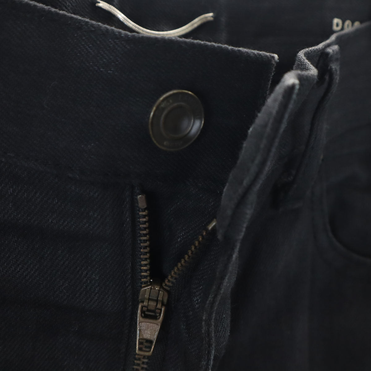 SAINT LAURENT Cut-Off Detail Black Pants Size W29