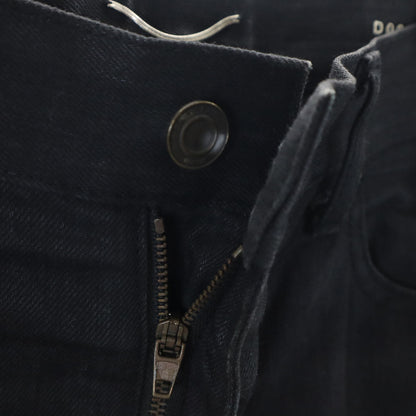 SAINT LAURENT Cut-Off Detail Black Pants Size W29
