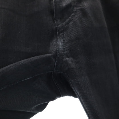 SAINT LAURENT Cut-Off Detail Black Pants Size W29