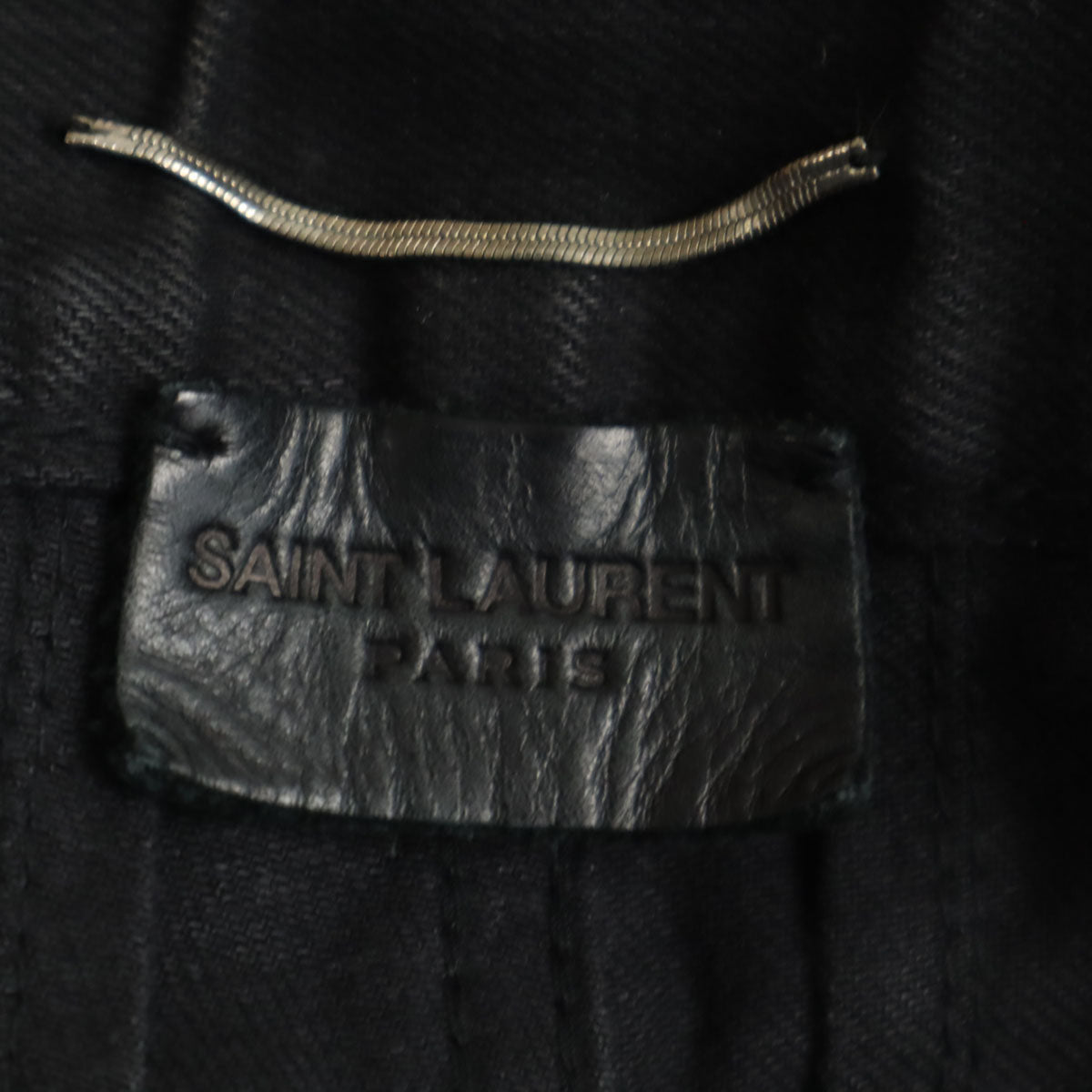 SAINT LAURENT Cut-Off Detail Black Pants Size W29