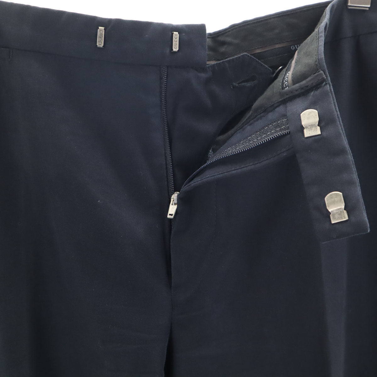 GUCCI Italian Cotton Pants Black Size 48
