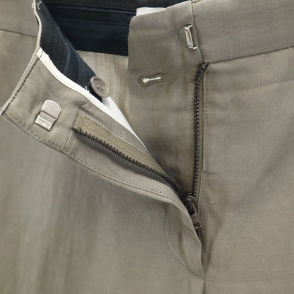 GIVENCHY Linen Blend Slacks Grey Brown Size 36