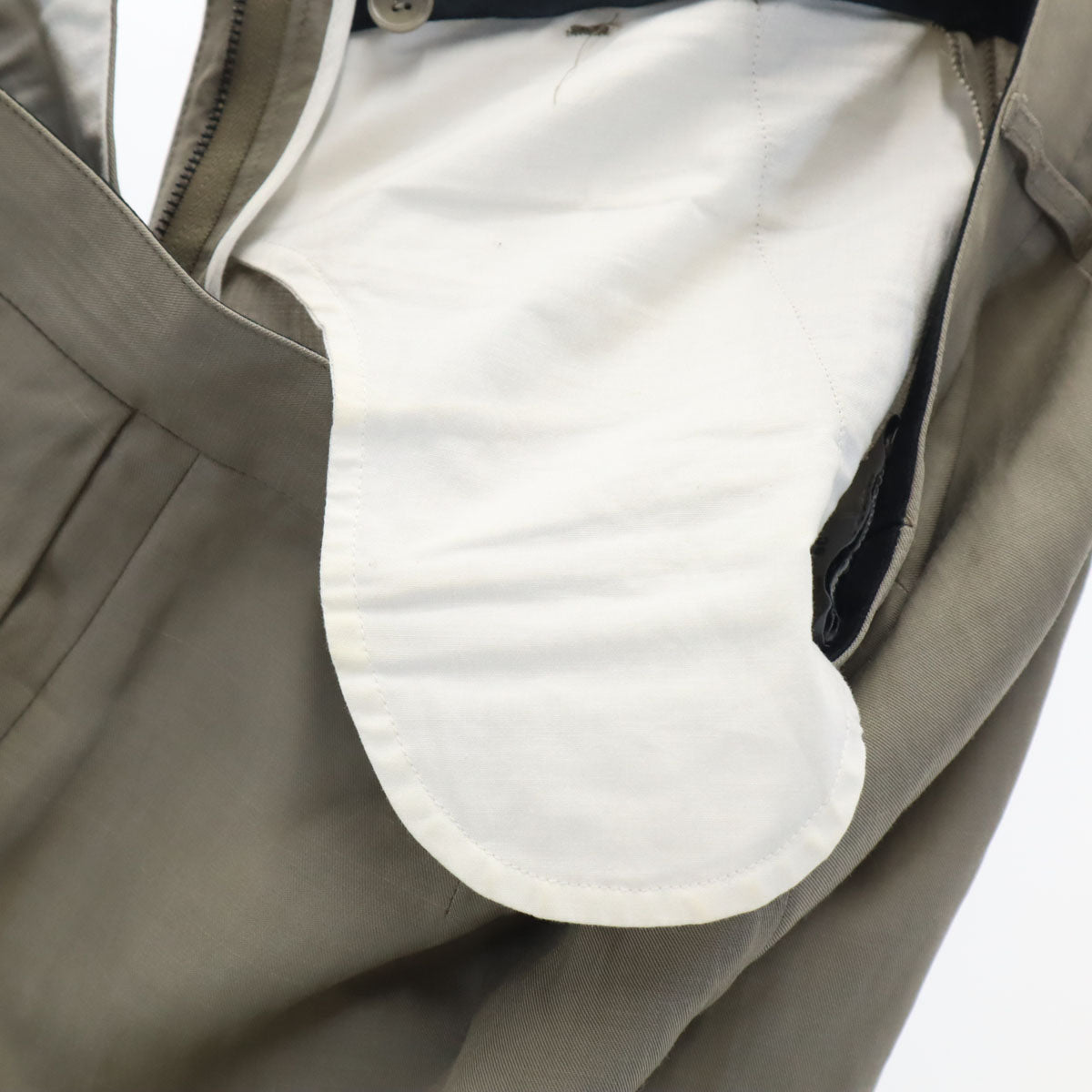 GIVENCHY Linen Blend Slacks Grey Brown Size 36