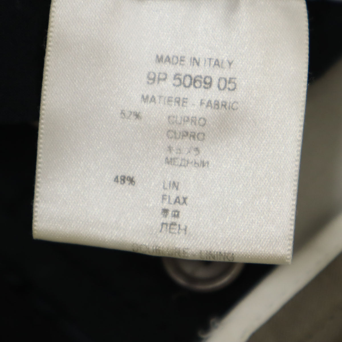 GIVENCHY Linen Blend Slacks Grey Brown Size 36