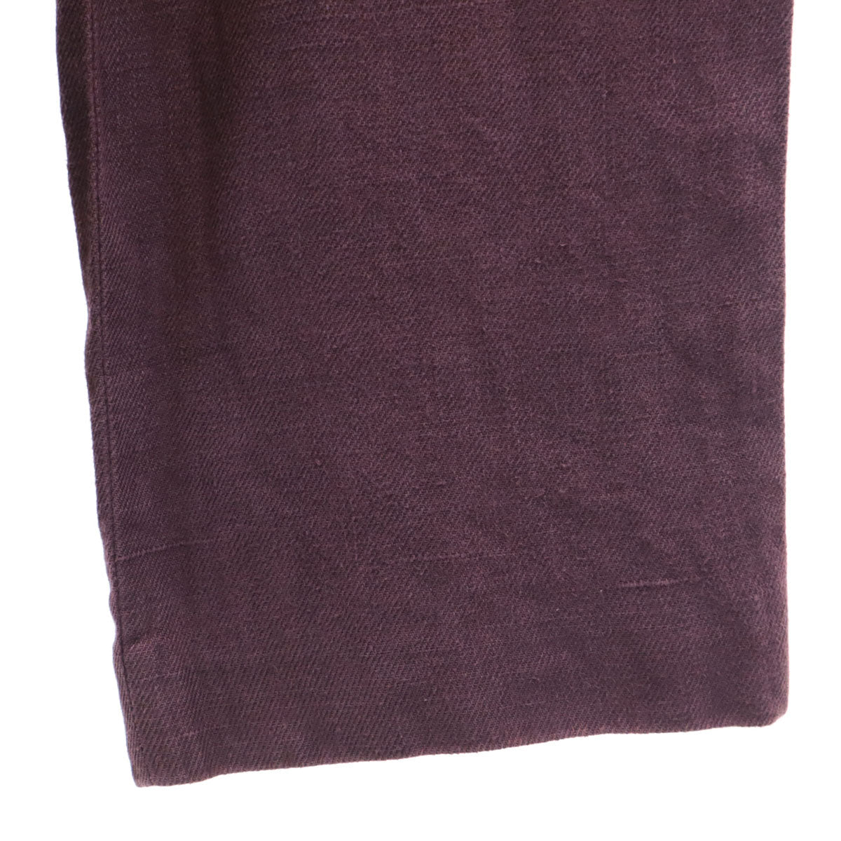 HERMES Italian Linen Wide Pants Bordeaux Size 34
