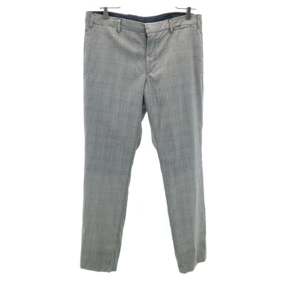 PRADA Hungarian Made Glen Check Slacks Gray Size 48R
