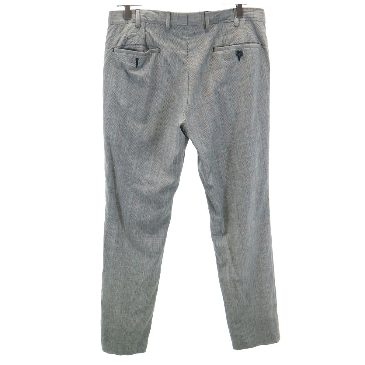 PRADA Hungarian Made Glen Check Slacks Gray Size 48R
