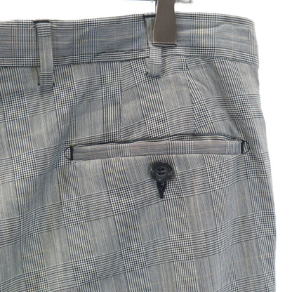 PRADA Hungarian Made Glen Check Slacks Gray Size 48R