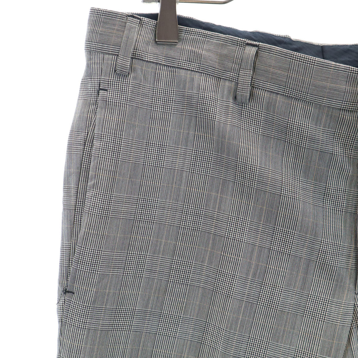 PRADA Hungarian Made Glen Check Slacks Gray Size 48R
