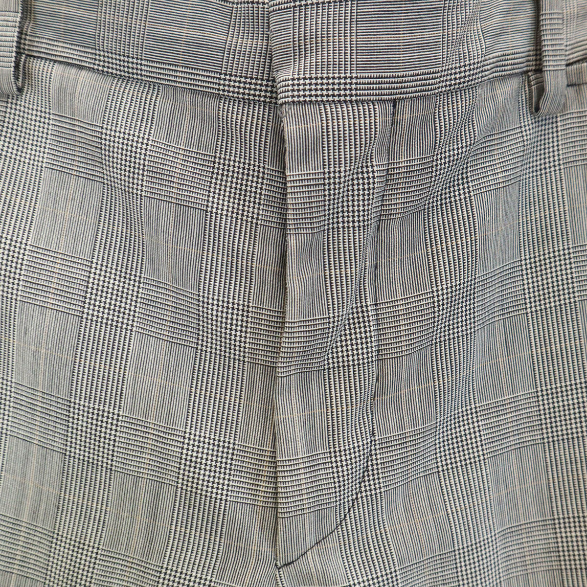 PRADA Hungarian Made Glen Check Slacks Gray Size 48R
