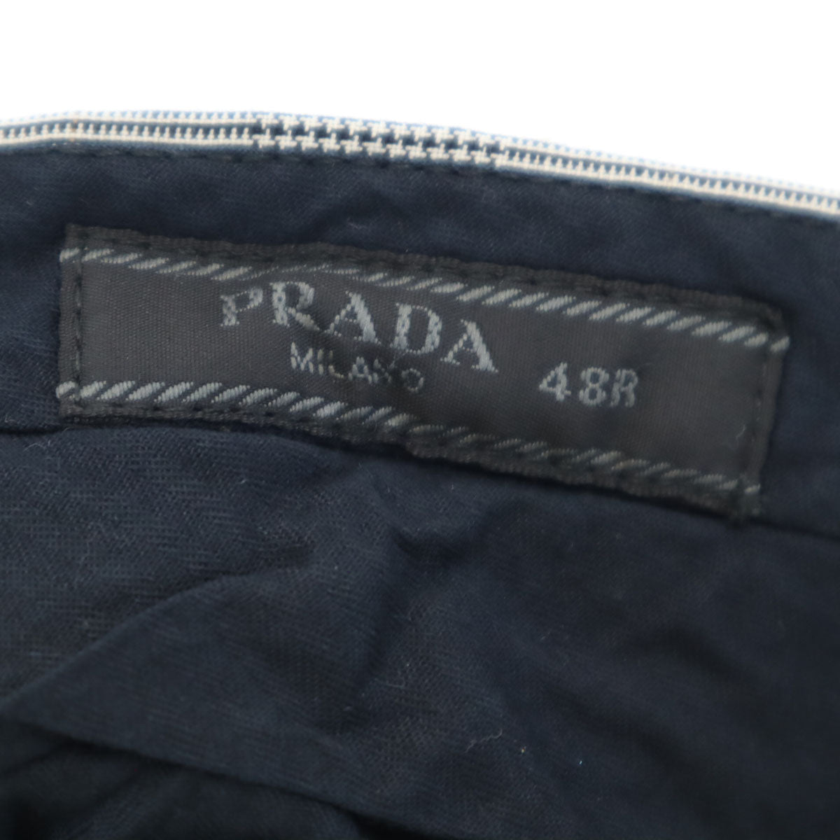 PRADA Hungarian Made Glen Check Slacks Gray Size 48R
