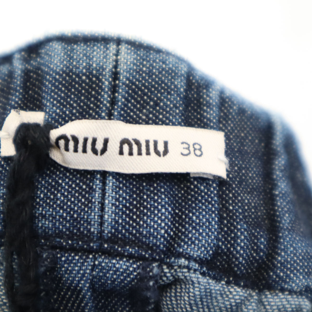 MIUMIU Denim-Like Easy Ankle Pants Navy Size 38