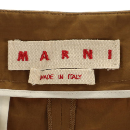 MARNI Italian High-Waist Wide-Leg Pants Brown Size 40