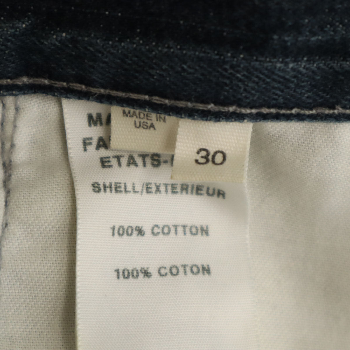 HELMUT LANG Made in USA Straight Indigo Jeans Size W30