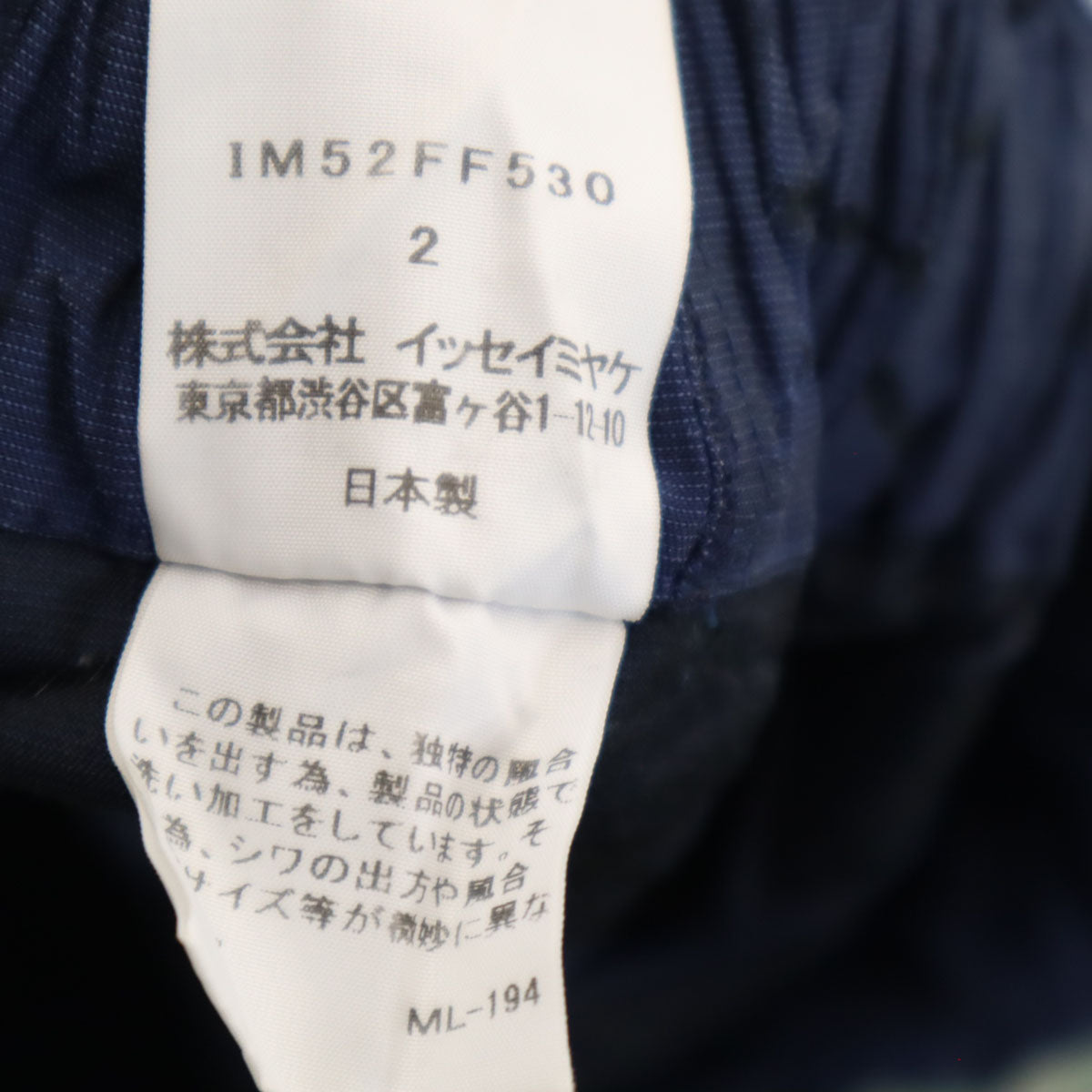 ISSEY MIYAKE Pleated Tapered Pants Blue Size 2