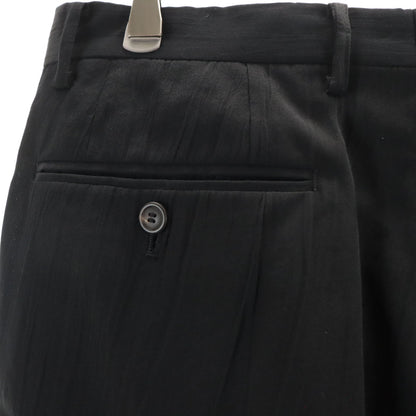 ISSEY MIYAKE WHITE LABEL Crinkle Slacks Black Size 3