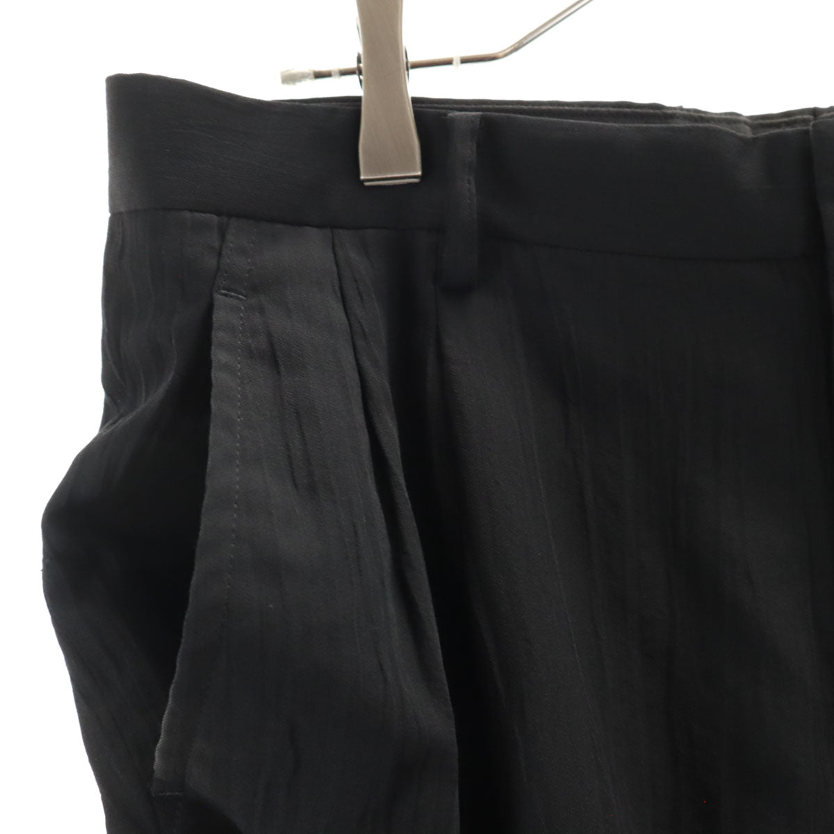 ISSEY MIYAKE WHITE LABEL Crinkle Slacks Black Size 3