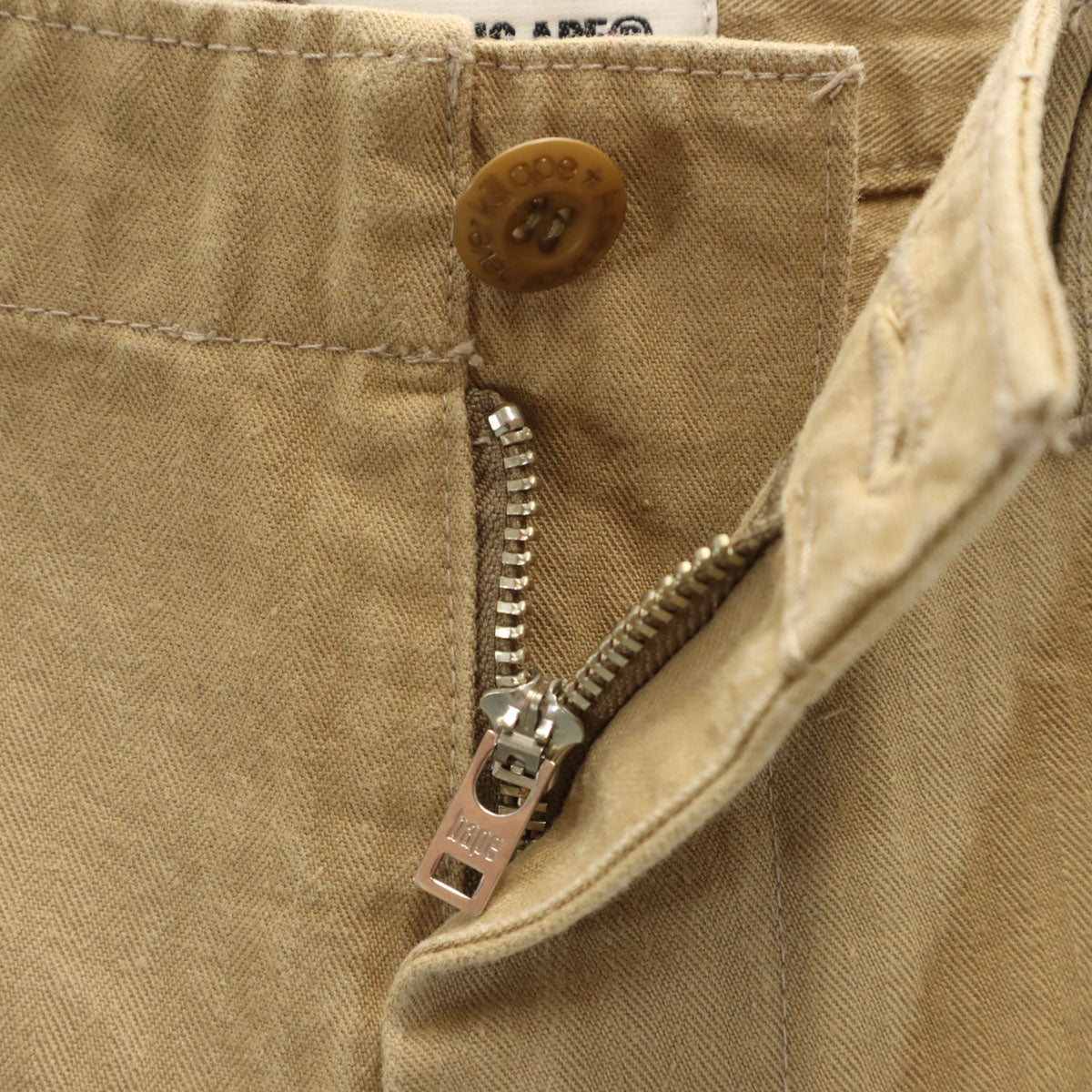 Bape A BATHING APE Japanese Work Pants Beige Size M