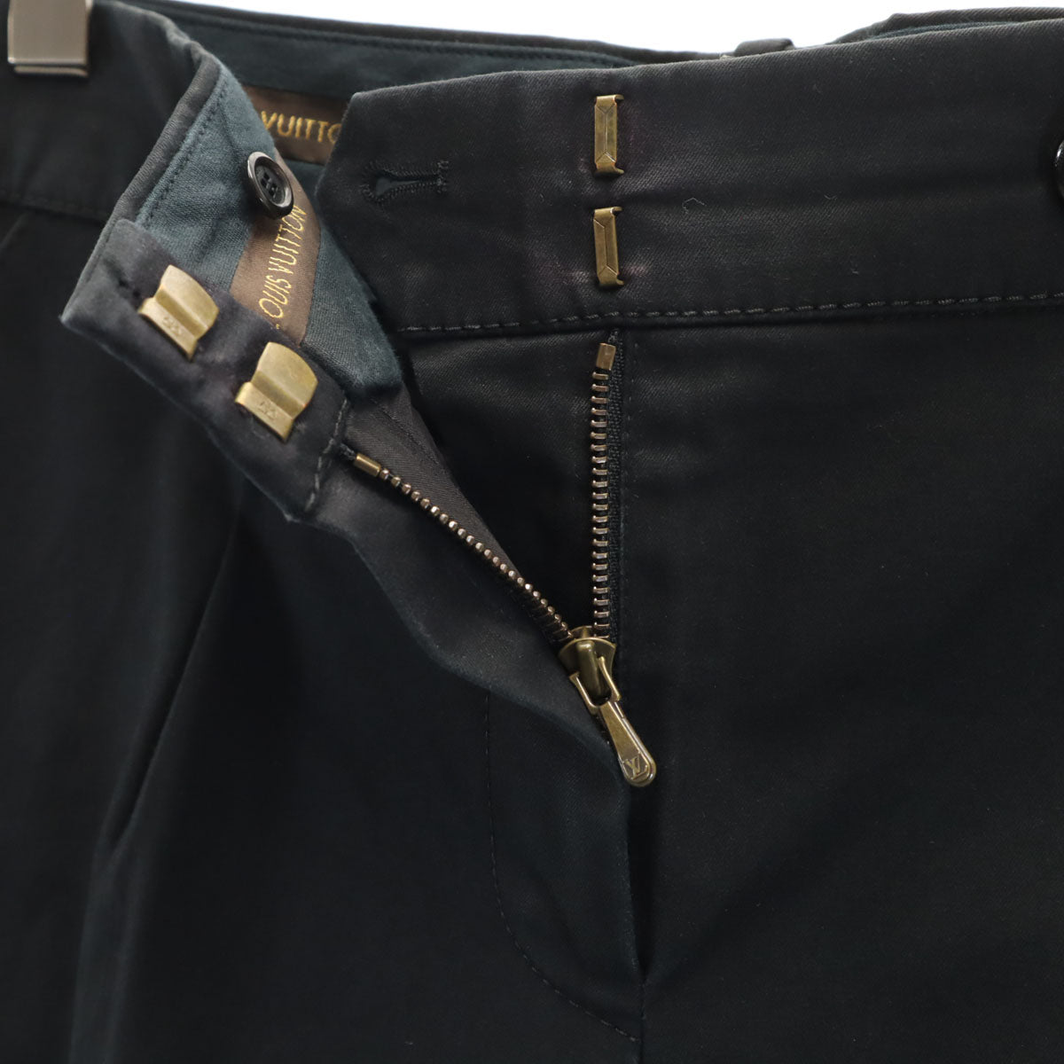 LOUIS VUITTON French Tapered Pants Black Size 38
