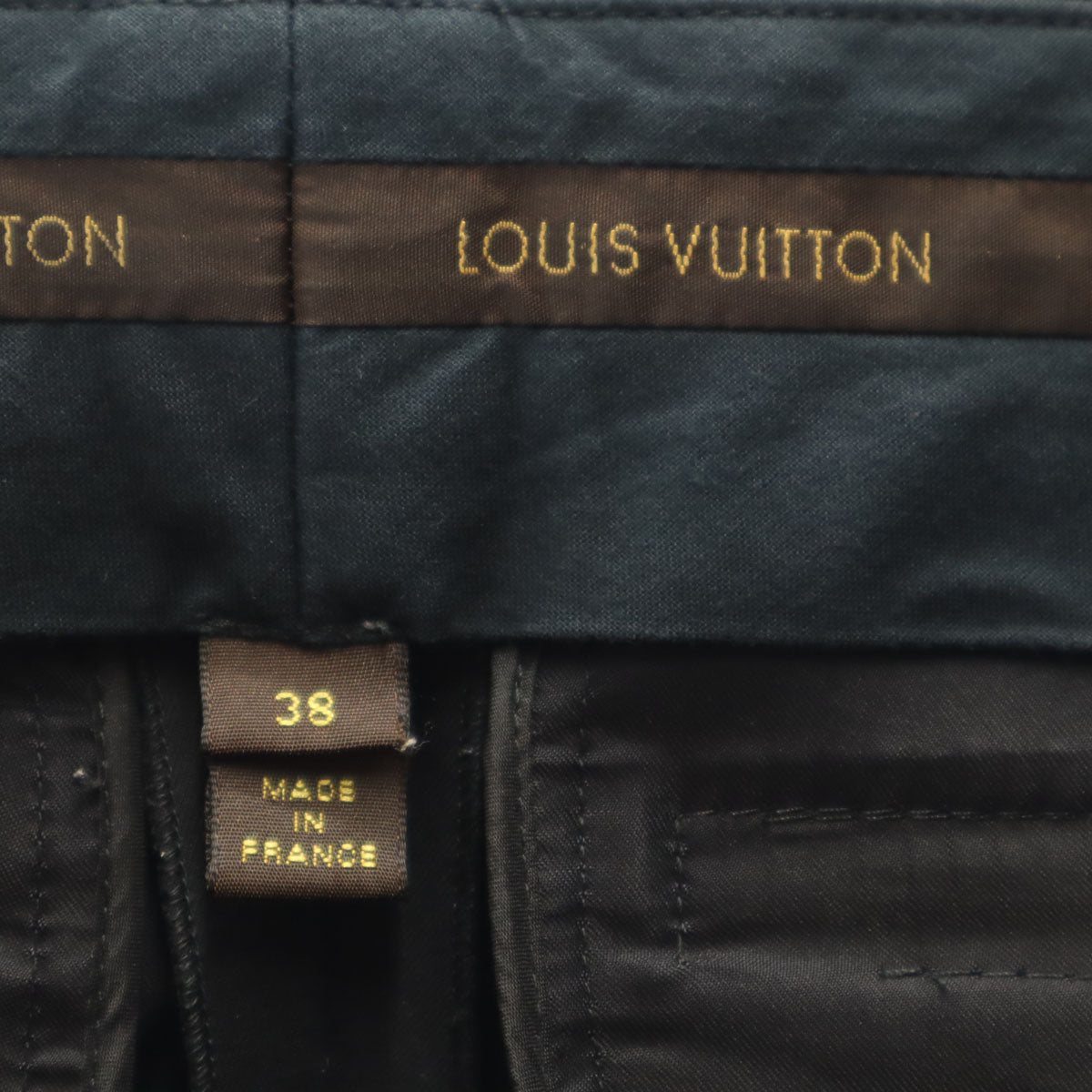LOUIS VUITTON French Tapered Pants Black Size 38