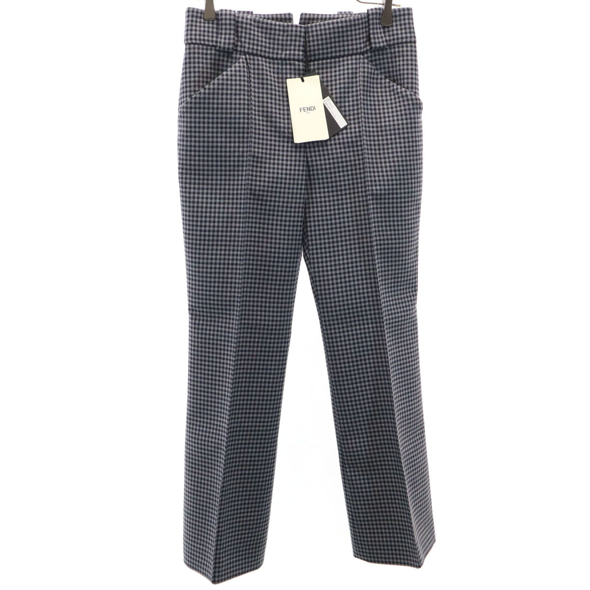 FENDI Gingham Check Pants Size 40