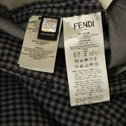 FENDI Gingham Check Pants Size 40