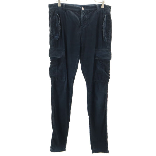 GUCCI Made in Italy Corduroy Cargo Pants Blue Size L
