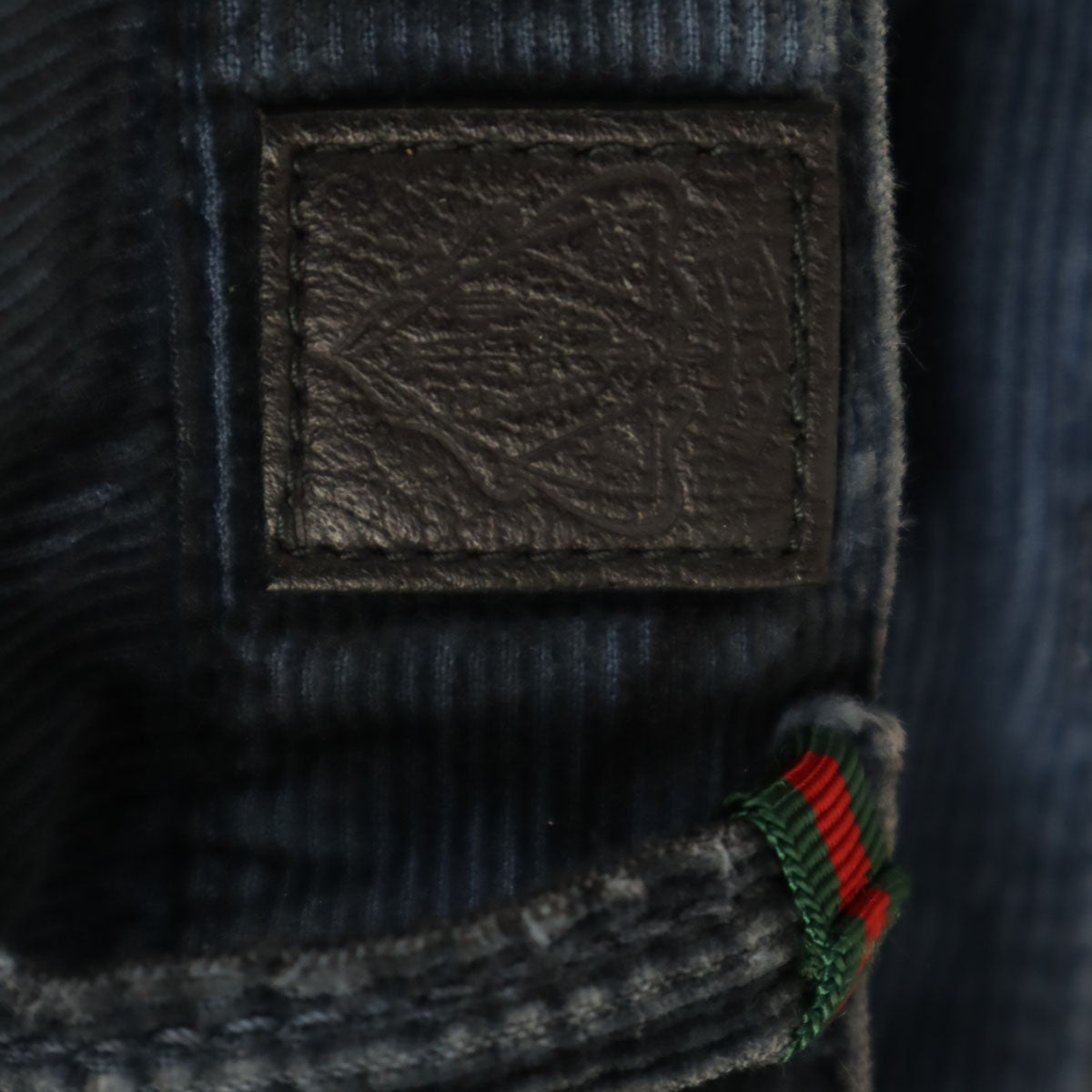 GUCCI Made in Italy Corduroy Cargo Pants Blue Size L