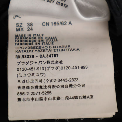 MIUMIU Italian Tapered Pants Black Size 38