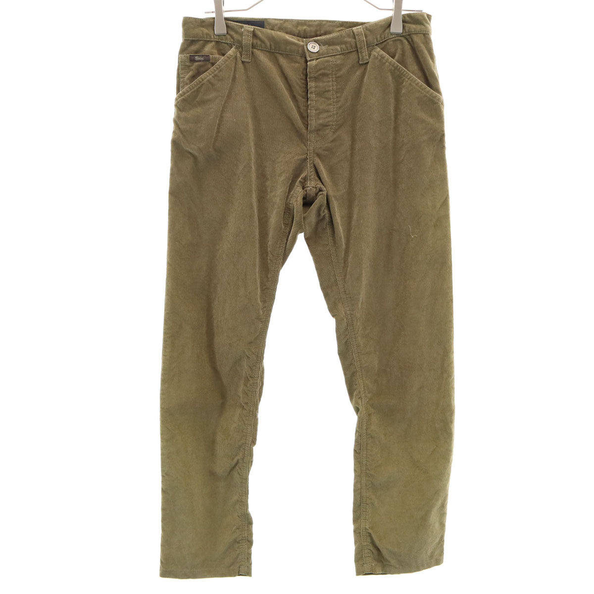 GUCCI Skinny Corduroy Button Fly Pants Khaki Green Size 44
