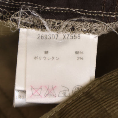GUCCI Skinny Corduroy Button Fly Pants Khaki Green Size 44