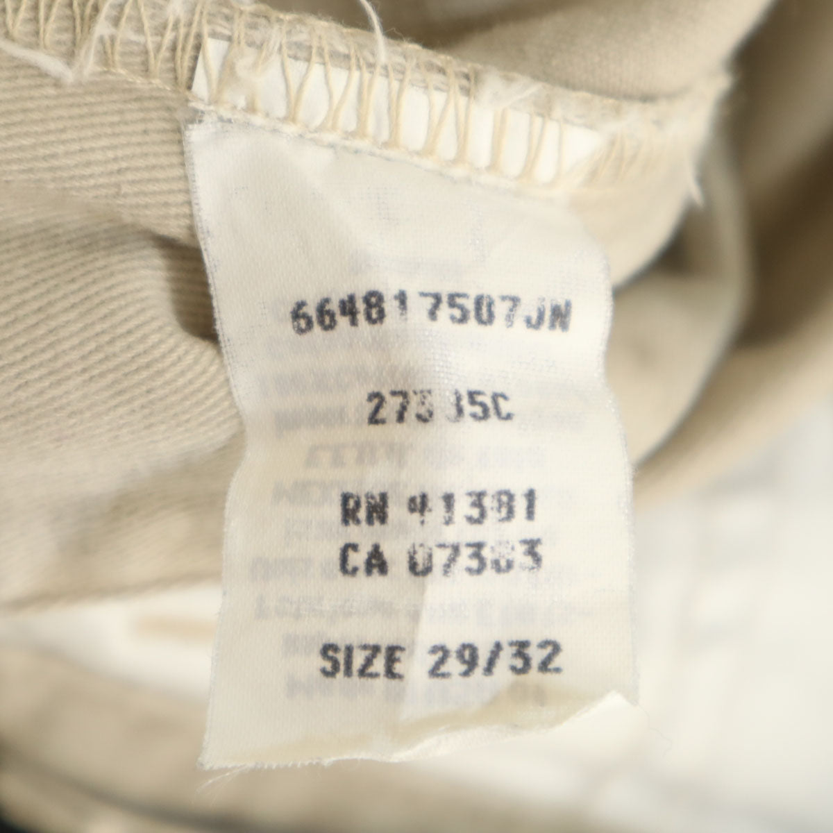 RRL 90s USA Made Red 3 Star Chino Pants Beige Size W29