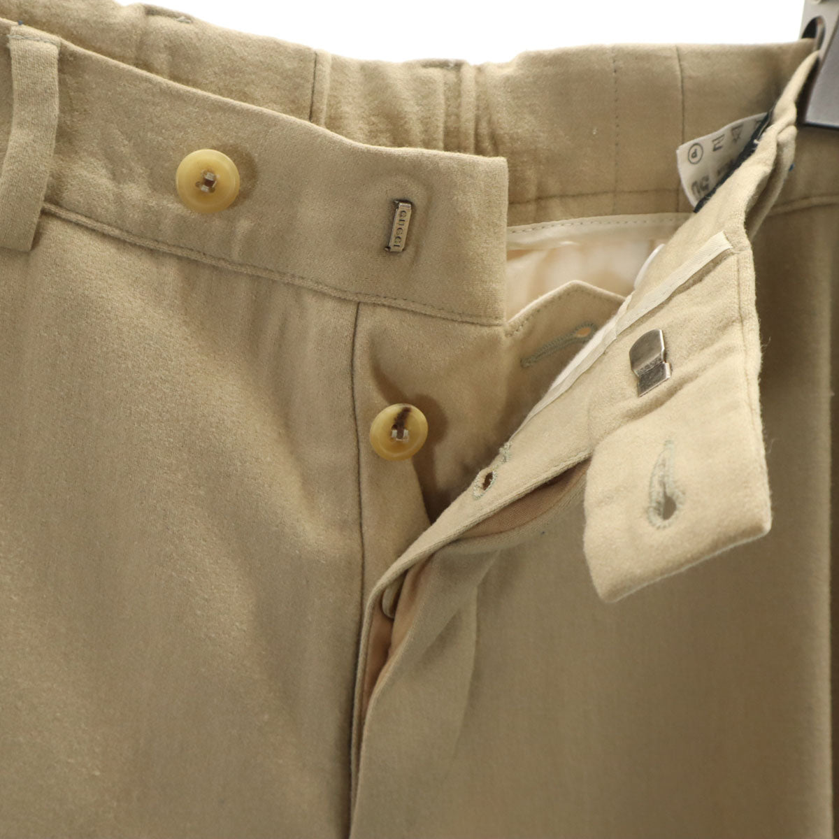 GUCCI Wool Blend Slacks Beige Size 50