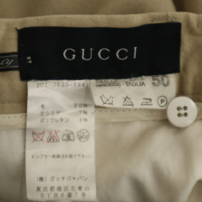 GUCCI Wool Blend Slacks Beige Size 50