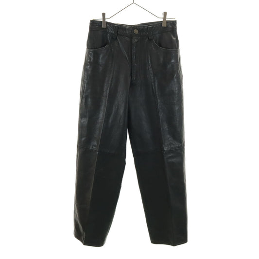 Christian Dior 90s Vintage Leather Pants Black Size 76
