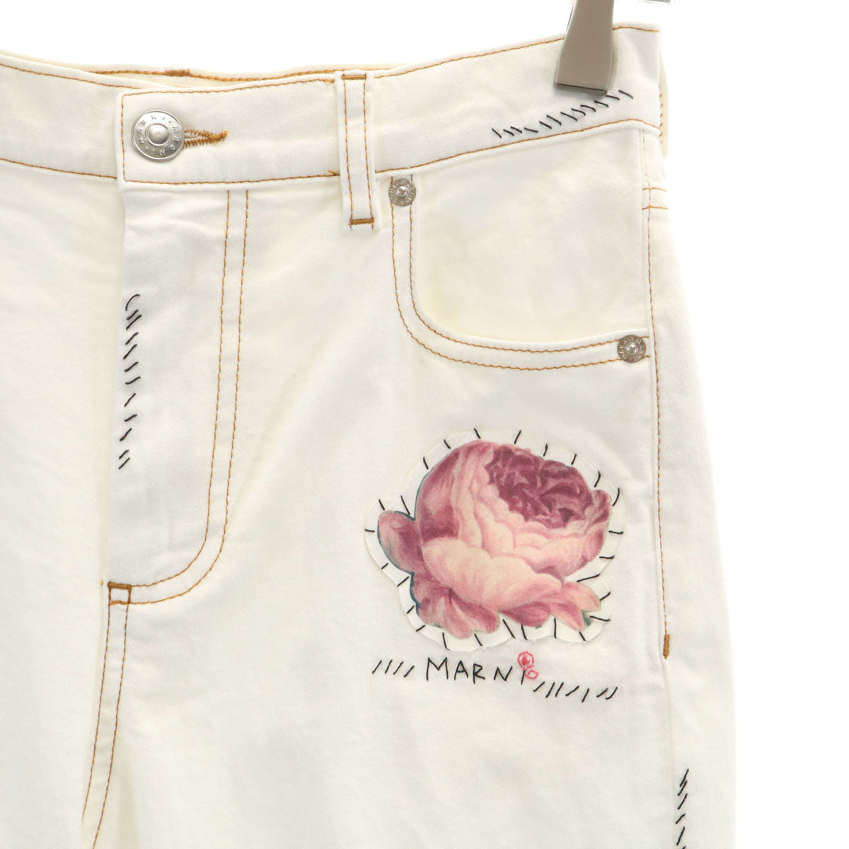 MARNI Italian Tapered Pants White Size 36