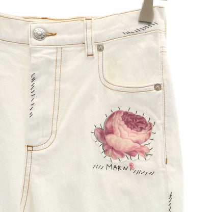 MARNI Italian Tapered Pants White Size 36
