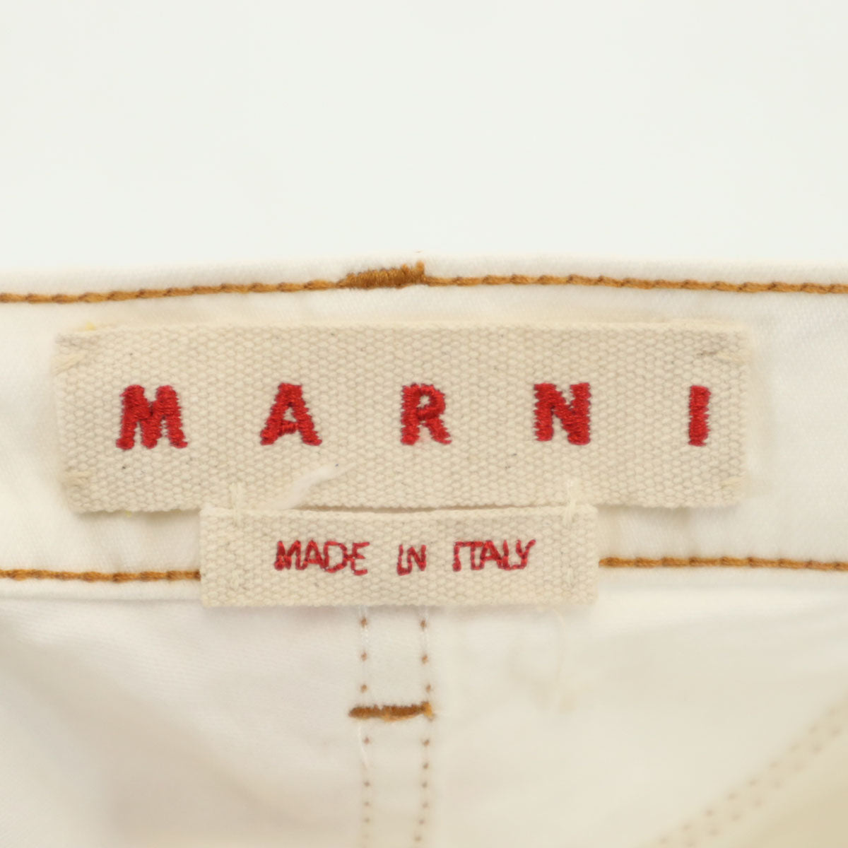MARNI Italian Tapered Pants White Size 36