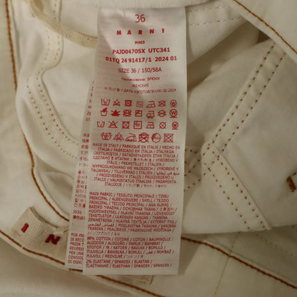 MARNI Italian Tapered Pants White Size 36