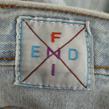 FENDI Ice Blue Tapered Jeans Size 42