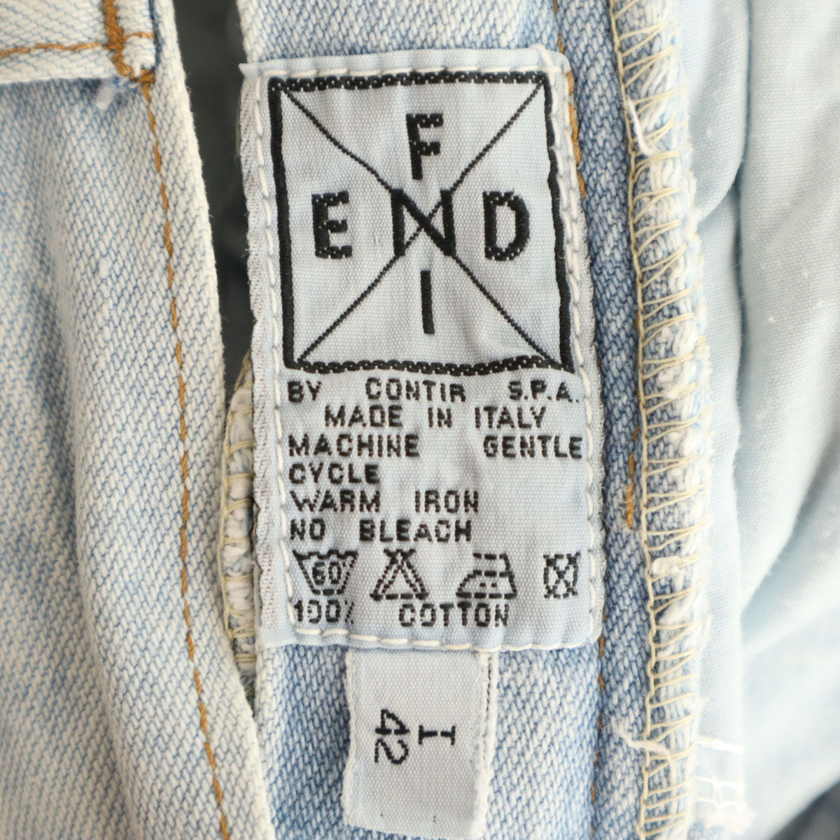 FENDI Ice Blue Tapered Jeans Size 42