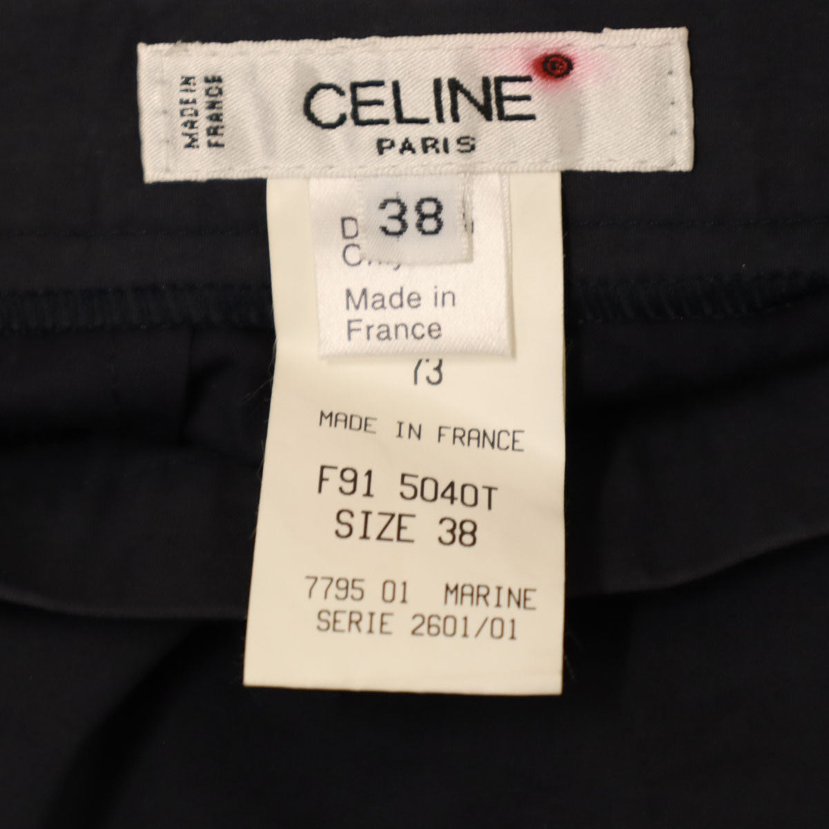 CELINE French Ankle Pants Navy Size 38