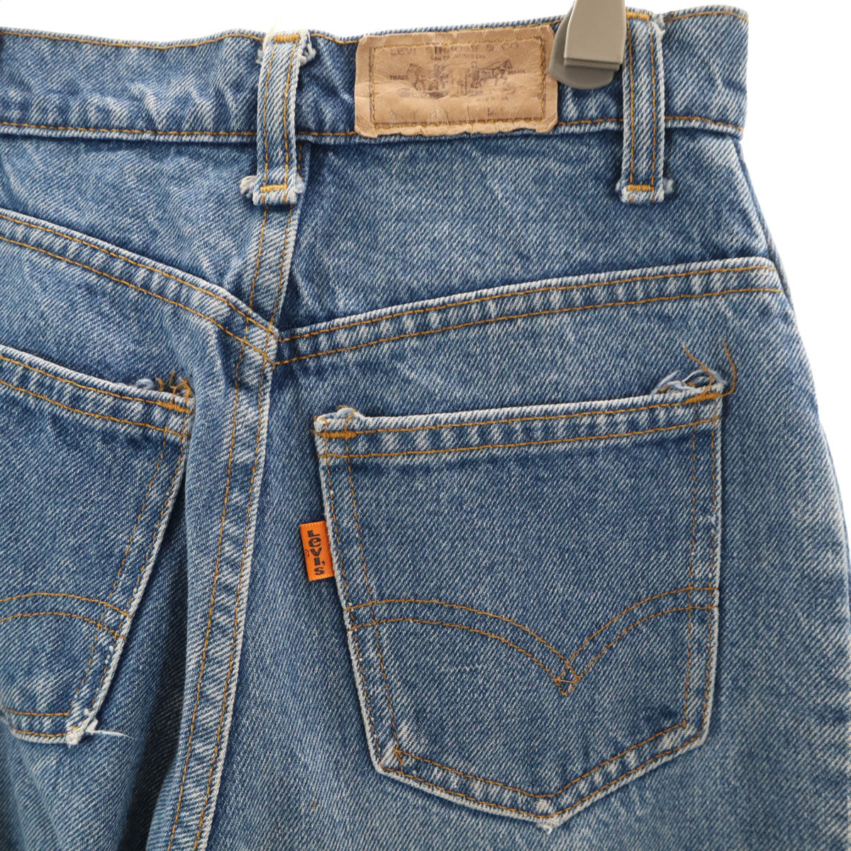 Levi's 70s USA Made Orange Tab Washed Blue Jeans Size JP 7