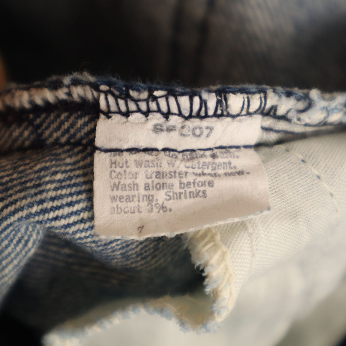 Levi's 70s USA Made Orange Tab Washed Blue Jeans Size JP 7