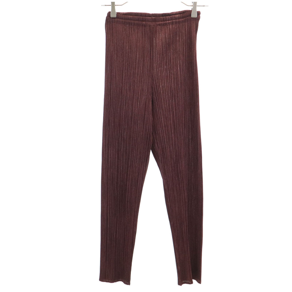 PLEATS PLEASE 90s Pleated Leggings Burgundy Size 2